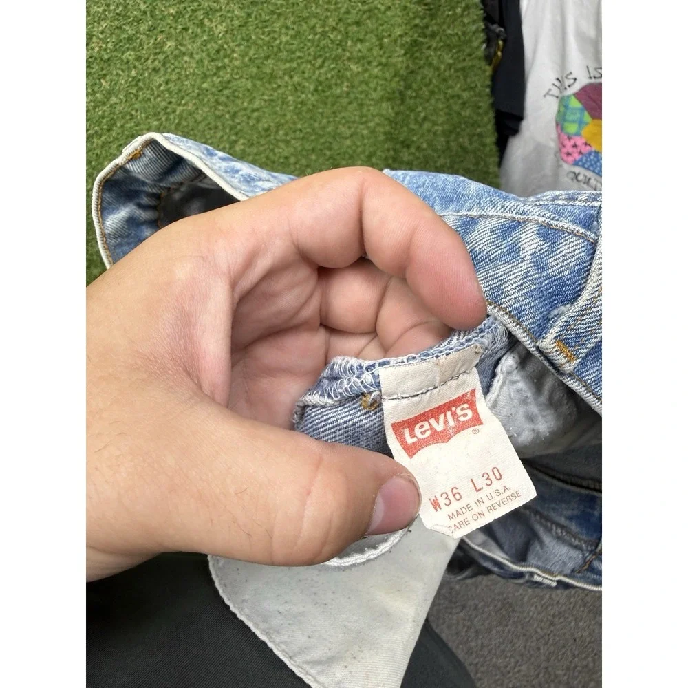 Vintage Levis 505 XX Jeans Mens 36x30 Acid Wash Made in USA Denim Workwear